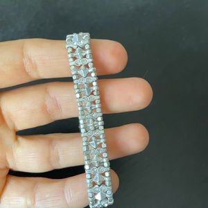 Stella & Dot reversible silver bracelet